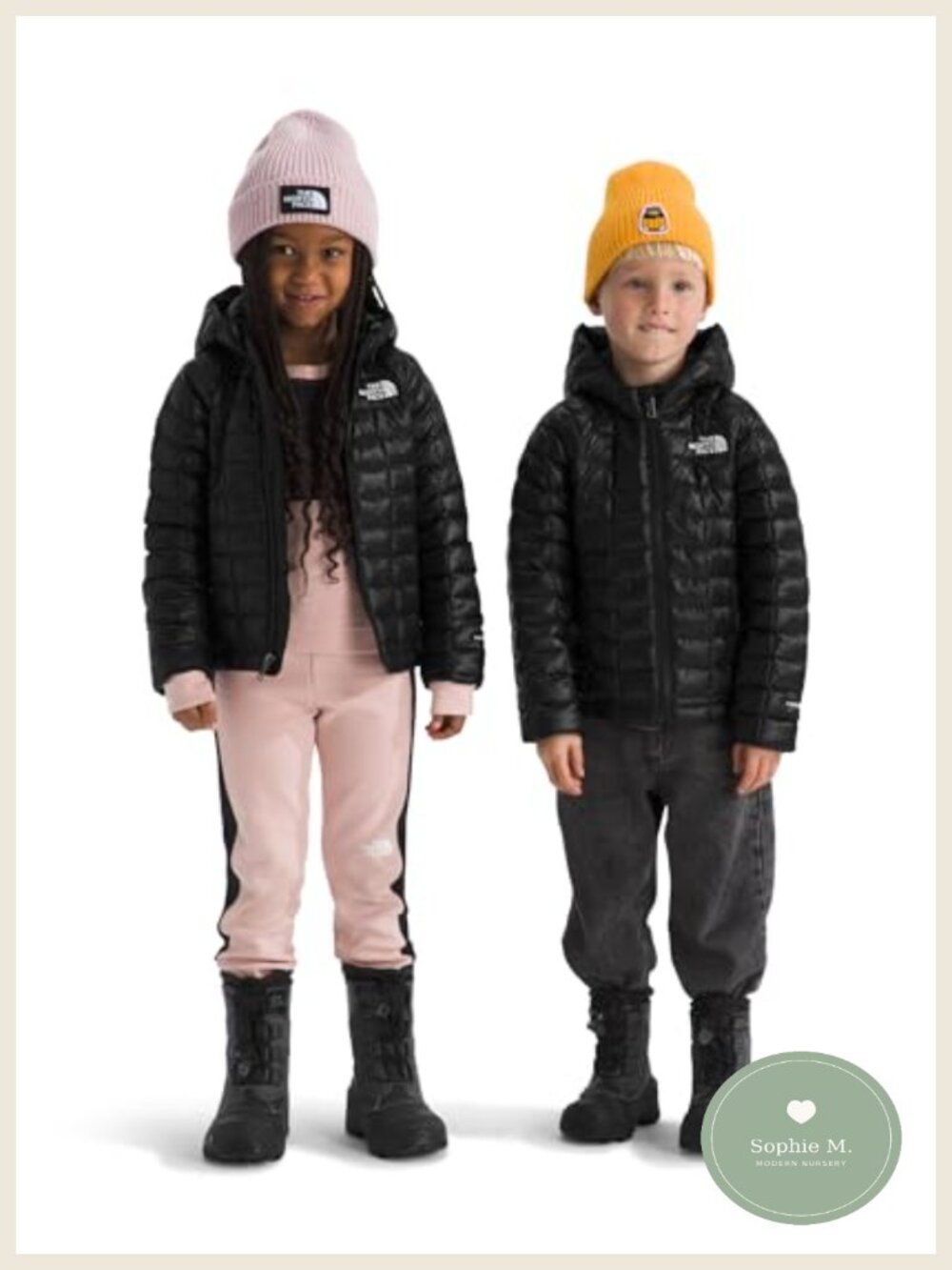 Kids Thermoball Hooded Jacket Quilted Ripstop Insulated Cold Weather